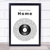 Depeche Mode Home Vinyl Record Song Lyric Quote Print