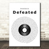 Anastacia Defeated Vinyl Record Song Lyric Quote Print