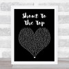 The Style Council Shout To The Top Black Heart Song Lyric Print