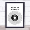Scorpions Wind of Change Vinyl Record Song Lyric Quote Print