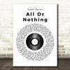 Small Faces All Or Nothing Vinyl Record Song Lyric Quote Print