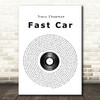 Tracy Chapman Fast Car Vinyl Record Song Lyric Quote Print
