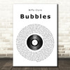 Biffy Clyro Bubbles Vinyl Record Song Lyric Quote Print