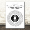 Blossoms Theres A Reason Why I Never Returned Your Calls Vinyl Record Song Print