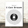 Boyzone I Can Dream Vinyl Record Song Lyric Quote Print