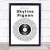 Elton John Skyline Pigeon Vinyl Record Song Lyric Quote Print