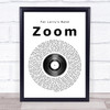 Fat Larry's Band Zoom Vinyl Record Song Lyric Print