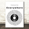 Fleetwood Mac Everywhere Vinyl Record Song Lyric Quote Print