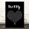 The Weeknd Pretty Black Heart Song Lyric Print
