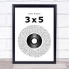 John Mayer 3x5 Vinyl Record Song Lyric Quote Print