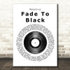 Metallica Fade To Black Vinyl Record Song Lyric Quote Print