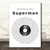 Scouting For Girls Superman Vinyl Record Song Lyric Quote Print