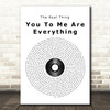The Real Thing You To Me Are Everything Vinyl Record Song Lyric Quote Print