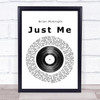 Brian McKnight Just Me Vinyl Record Song Lyric Print