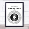 Celtic Woman Danny Boy Vinyl Record Song Lyric Print
