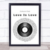 Culture Club Love Is Love Vinyl Record Song Lyric Print