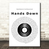 Dashboard Confessional Hands Down Vinyl Record Song Lyric Print