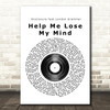 Disclosure feat. London Grammar Help Me Lose My Mind Vinyl Record Song Lyric Print