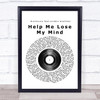 Disclosure feat. London Grammar Help Me Lose My Mind Vinyl Record Song Lyric Print