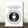 Engelbert Humperdinck Please Release Me (Let Me Go) Vinyl Record Song Lyric Print