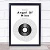 Eternal Angel Of Mine Vinyl Record Song Lyric Print