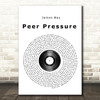 James Bay Peer Pressure Vinyl Record Song Lyric Print
