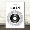 James Laid Vinyl Record Song Lyric Print