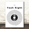 Joji Yeah Right Vinyl Record Song Lyric Print