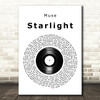 Muse Starlight Vinyl Record Song Lyric Print
