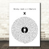 Nicky Jam x J Balvin X Vinyl Record Song Lyric Print