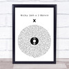 Nicky Jam x J Balvin X Vinyl Record Song Lyric Print