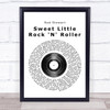 Rod Stewart Sweet Little Rock 'N' Roller Vinyl Record Song Lyric Print