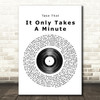 Take That It Only Takes A Minute Vinyl Record Song Lyric Print