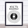 The Charlatans One To Another Vinyl Record Song Lyric Print