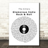 The Killers Glamorous Indie Rock & Roll Vinyl Record Song Lyric Print