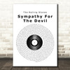 The Rolling Stones Sympathy For The Devil Vinyl Record Song Lyric Print