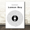 Cavetown Lemon Boy Vinyl Record Song Lyric Print