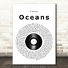 Coasts Oceans Vinyl Record Song Lyric Print