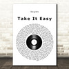 Eagles Take It Easy Vinyl Record Song Lyric Print