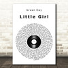 Green Day Little Girl Vinyl Record Song Lyric Print