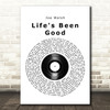 Joe Walsh Life's Been Good Vinyl Record Song Lyric Print