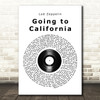 Led Zeppelin Going to California Vinyl Record Song Lyric Print