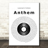 Leonard Cohen Anthem Vinyl Record Song Lyric Print
