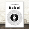 Mumford & Sons Babel Vinyl Record Song Lyric Print