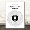 Passenger Life's For The Living Vinyl Record Song Lyric Print
