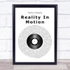 Tame Impala Reality In Motion Vinyl Record Song Lyric Print