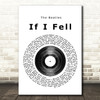 The Beatles If I Fell Vinyl Record Song Lyric Print