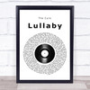 The Cure Lullaby Vinyl Record Song Lyric Print