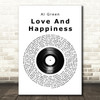 Al Green Love And Happiness Vinyl Record Song Lyric Quote Print