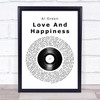 Al Green Love And Happiness Vinyl Record Song Lyric Quote Print